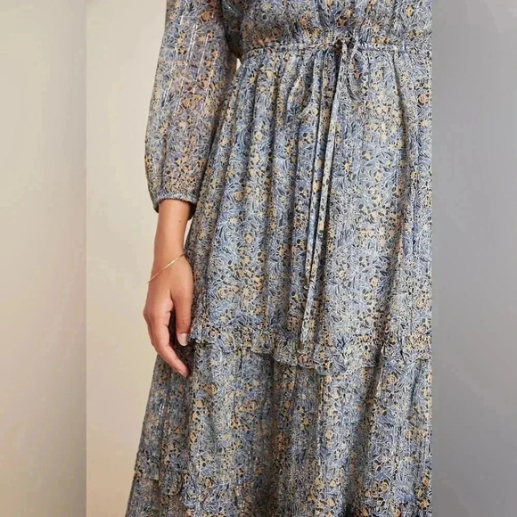 Anthropologie Kira Off-The-Shoulder Peasant Dress 14 - Picture 16 of 17